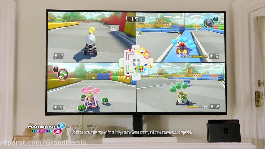 تریلر بازی Mario Kart 8 Deluxe برای نینتندو سوییچ