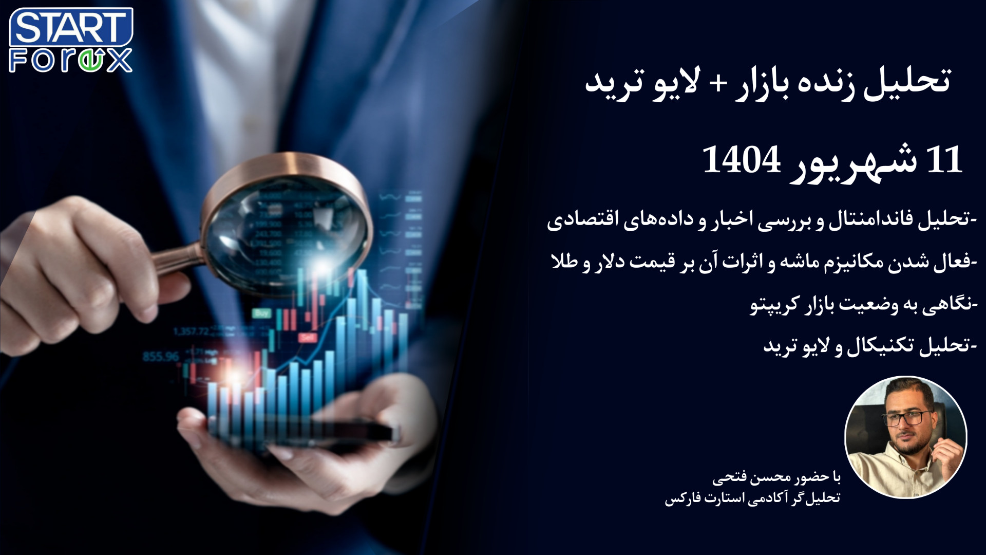 وبینار , لایو , ترید , | , تحلیل , بازار , سهام , تهران , دلار , بازارهای , الملل , هفته , ابتدا , جلسه , جکسون , هول , صحبت‌های , آقای , پاول , پرداختیم , تأثیر , مستقیم , داده‌های , بیکاری , آینده , سیاست‌های , پولی , آمریکا , بررسی , کردیم , اساس , گزارشات , نگاهی , چارت , راسل , ۲۰۰۰ , داشتیم , وضعیت , بهتر , پیش‌بینی , چارت‌های , طلا , نقره , US500 , علاوه , تکنیکال , شرایط , فاندامنتال , قرار , دادیم , قیمت , اخبار , درگیری‌های , اخیر , دولت , ترامپ , اعضای , فدرال , رزرو , انجام
