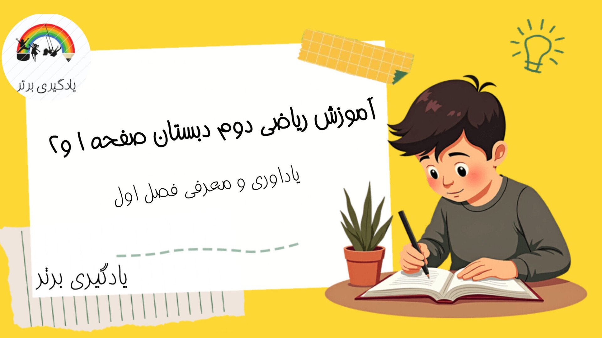 آموزش ریاضی دوم دبستان صفحه ۱ و ۲ | یادآوری و معرفی فصل اول زمان634ثانیه