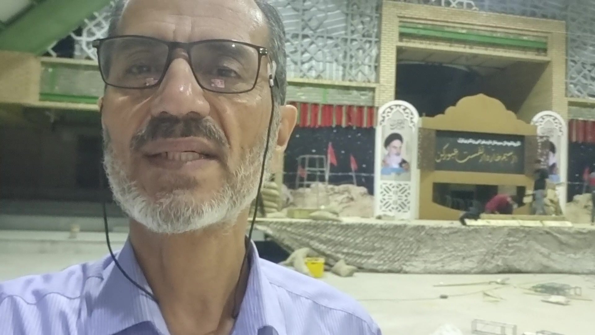 محوطه سازی حال و هوای جبهه ها در یادواره شهدای فشارکی