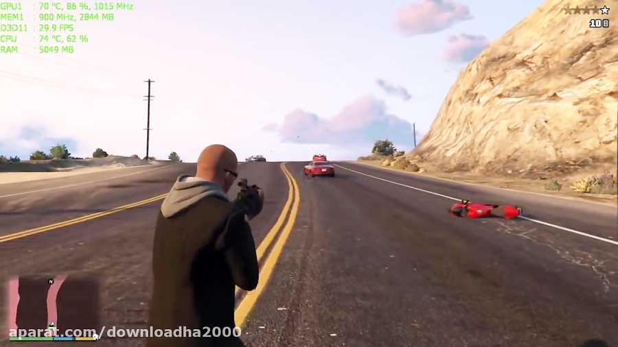 تست اجرای بازی GTA V بر روی لپ تاپ Lenovo Z51 - 70