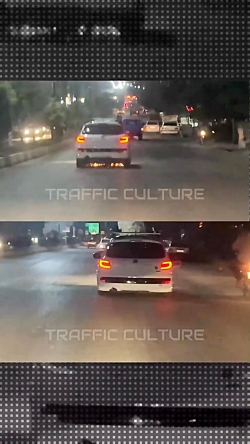 تخلفات عجیب و غریب یک خودروی بدون پلاک در خیابان