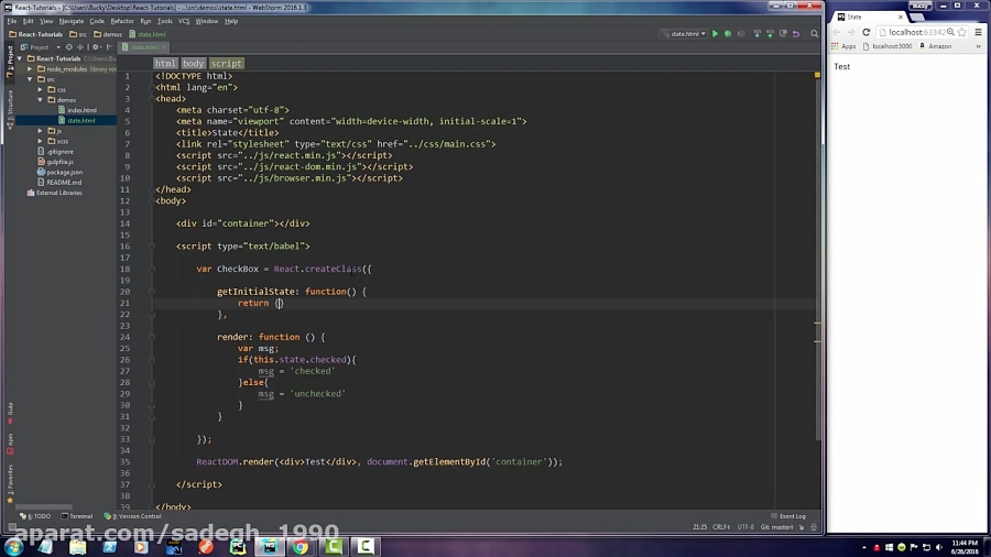 React JS Tutorials for Beginners - 7 - State