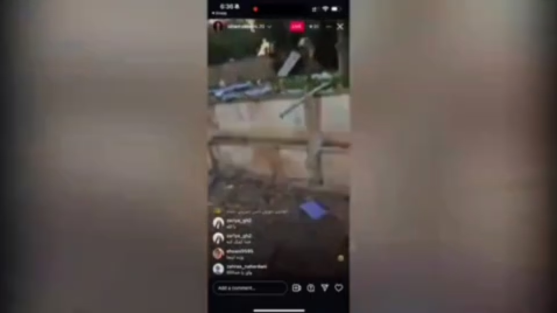 لایو اینستاگرام وسط حمله به اسرائیل!