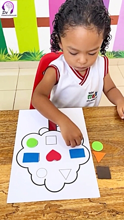 تمرین تطبیق اشکال برای تقویت ادراک دیداری و توجه کودک