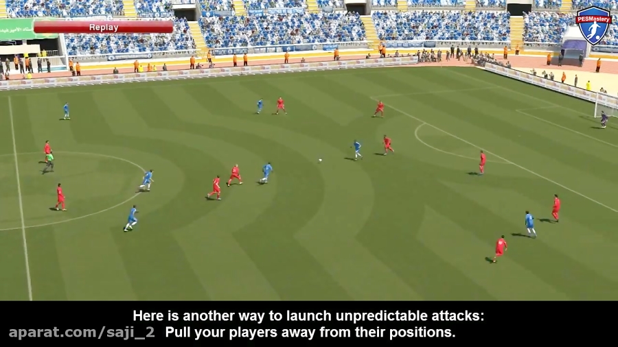 How to pull opponent players out of position in PES