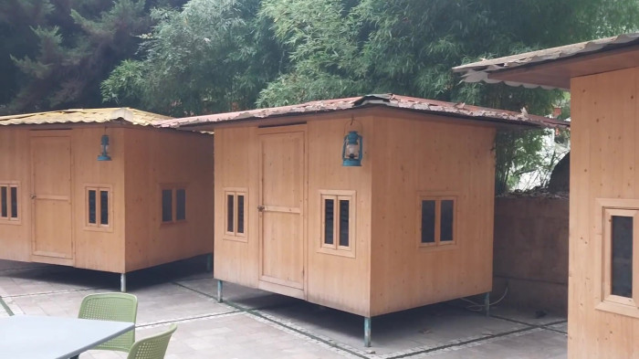 کلبه های چوبی در جنگل گرگان