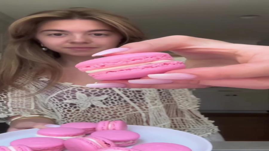 ماکارون های صورتی زیبا و خوشرنگ | لوازم قنادی بهگز