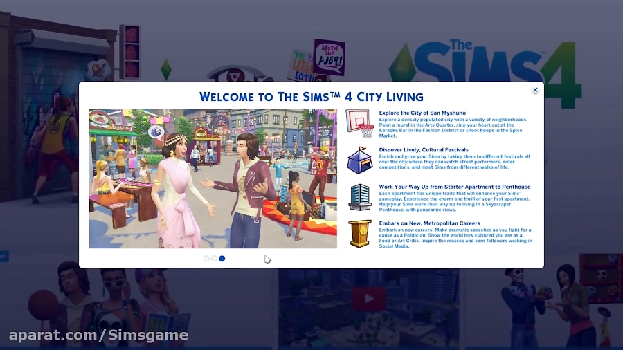 راهنمای بازی the sims4:city living