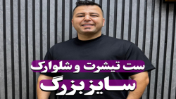 ست تیشرت و شلوارک بیسیک سایزبزرگ4030