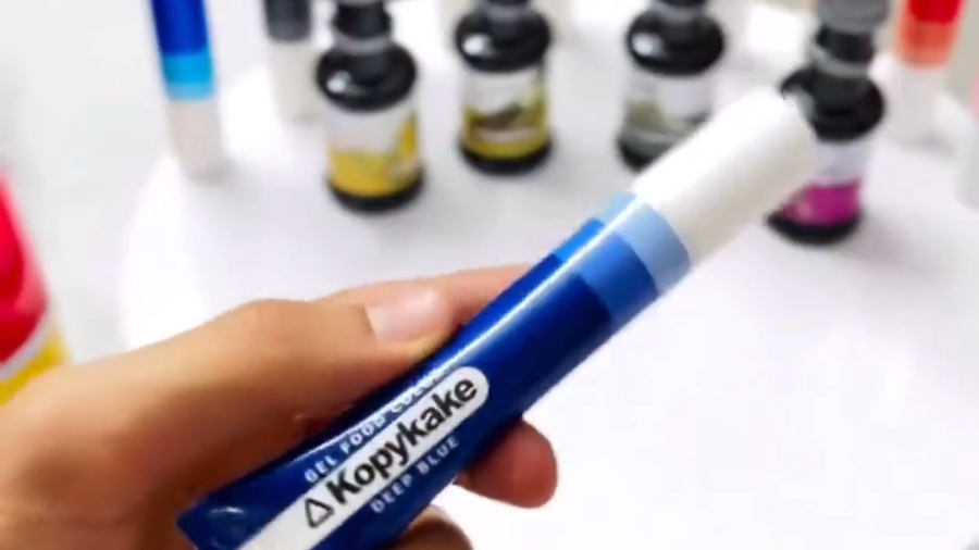 آموزش تزیین کیک تولد با رنگ ژله ای تیوپی سرمه ای کپی کیک | لوازم قنادی بهگز