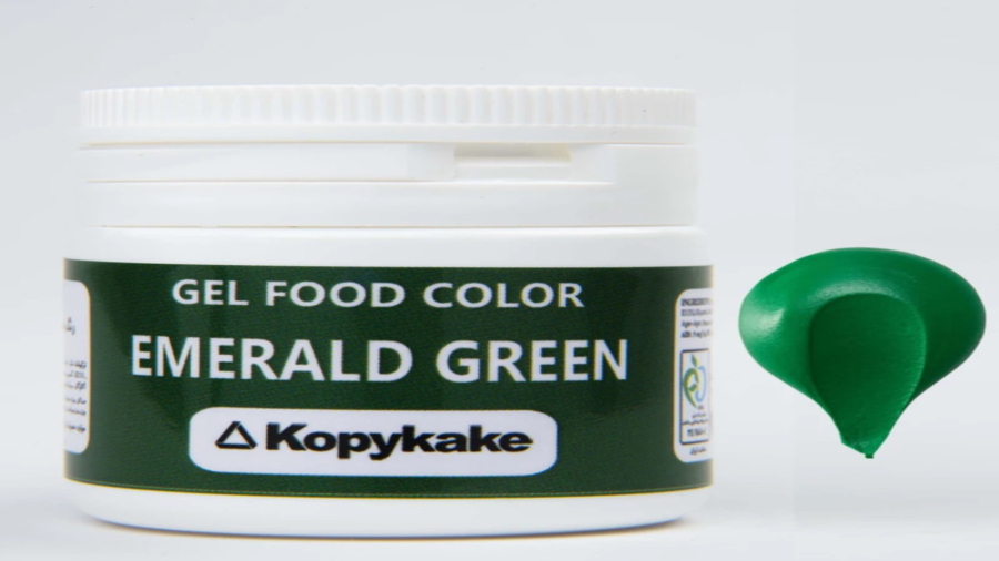 آموزش تزیین کیک تولد با رنگ خوراکی ژله ای سبز زمردی کپی کیک | لوازم قنادی بهگز