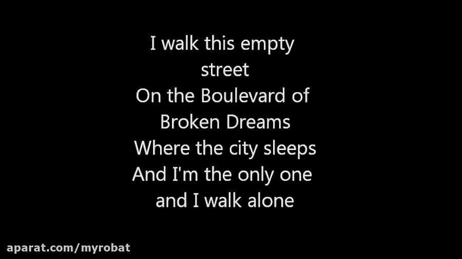 Green Day -Boulevard Of Broken Dreams Lyrics