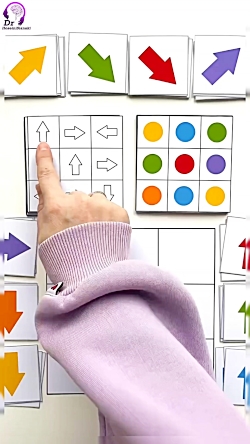 تمرین ادراک دیداری؛ ترکیب رنگ با جهات