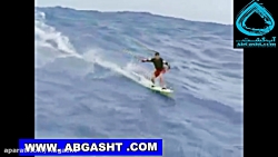 موج سواری در یک سونامی مهیب  و...