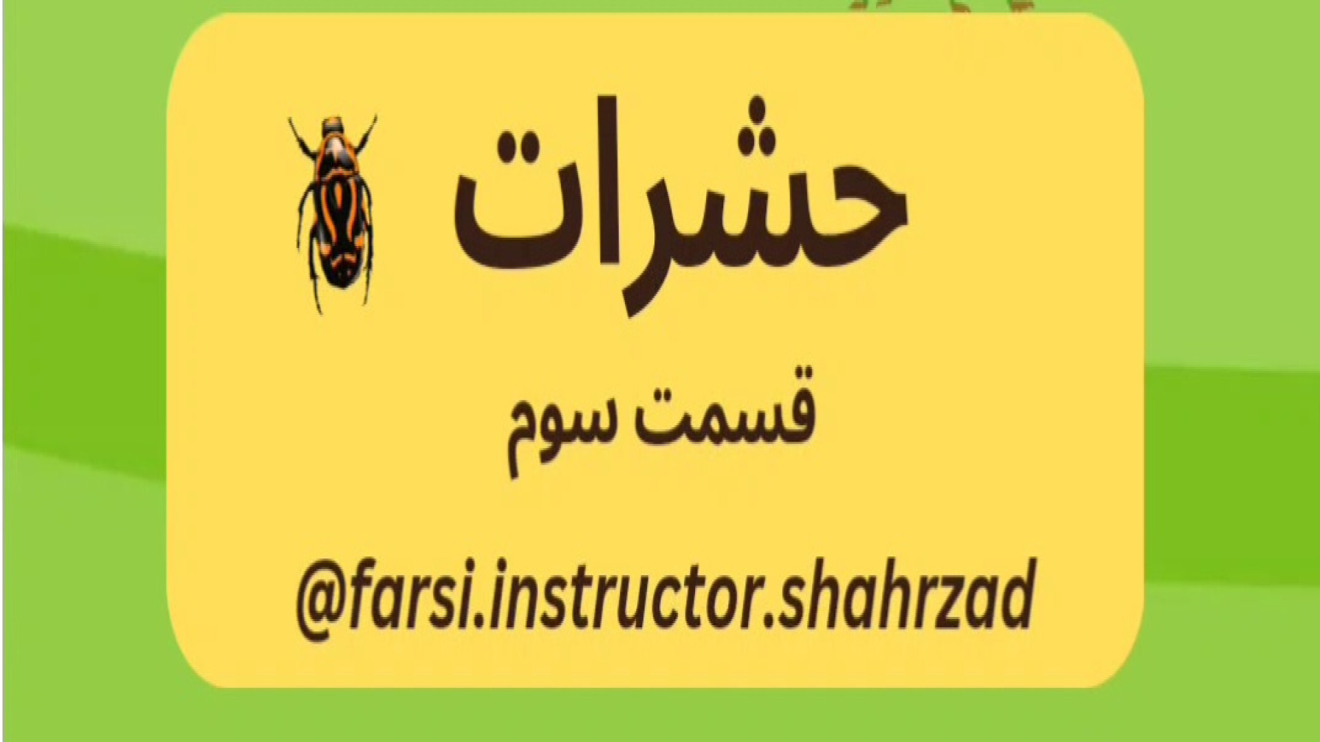 آموزش فارسی شهرزاد - واژگان فارسی ۱۱ (حشرات، قسمت سوم) زمان29ثانیه