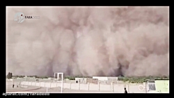 هجوم طوفان شن به شهر فهرج کرمان