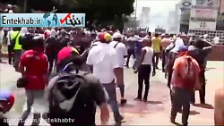 فیلم/ آشوب در خیابان های ونزوئ...