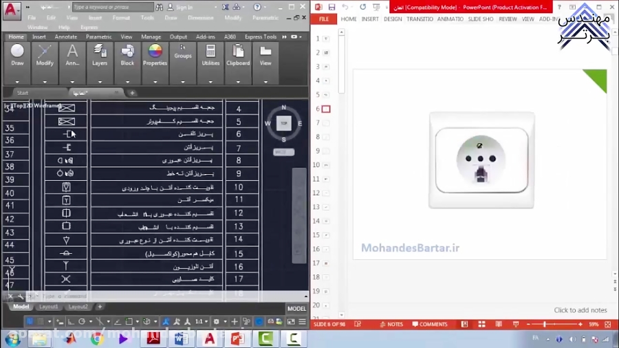 معرفی انواع پلان ها و المان ها در طراحی برق ساختمان با Autocad