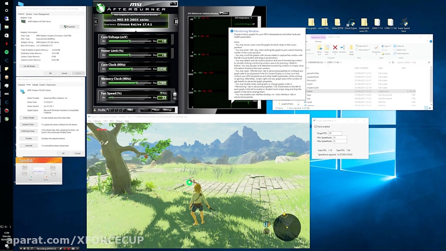 Zelda BOTW - PC 4K Game play, RAMDISK - CEMU 1.7.4d