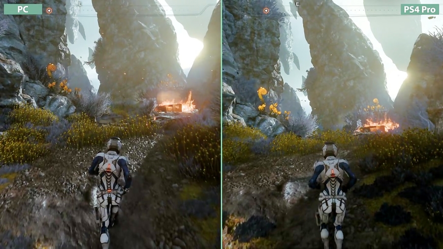مقایسه گرافیک بازی Mass Effect Andromeda PC vs PS4 Pro