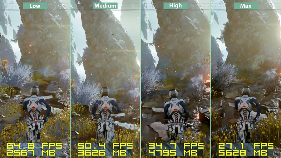 مقایسه گرافیک بازی Mass Effect Andromeda نسخه PC