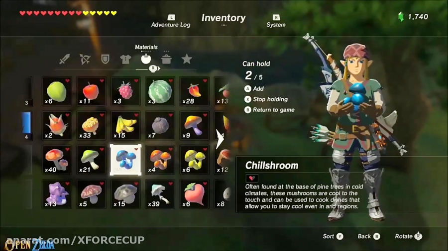 Zelda Breath of the Wild **Heat Resistance Boost Recipes Meals ** BOTW