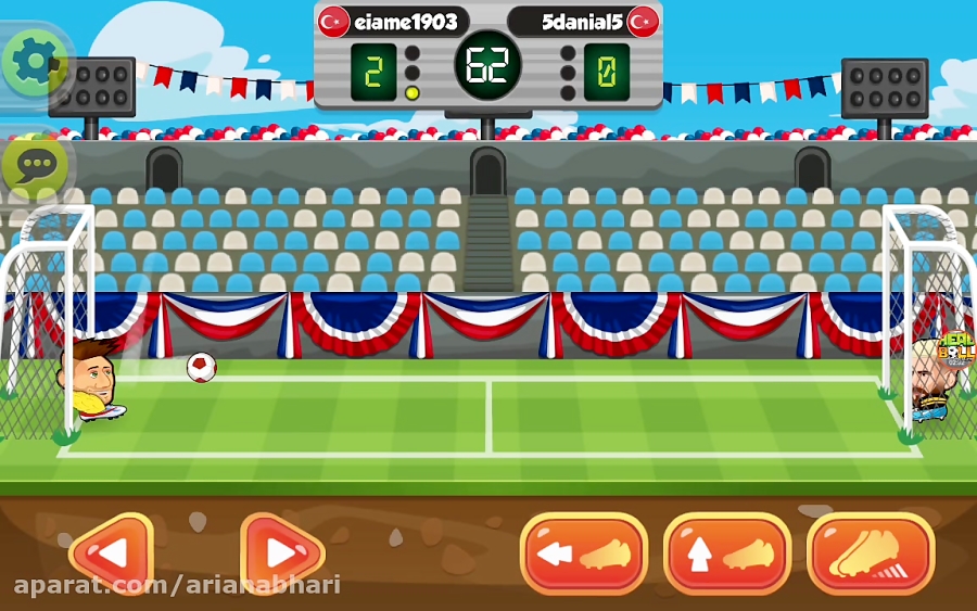 آموزش و گیم پلی بازی هدبال آنلاین  (Head ball online)