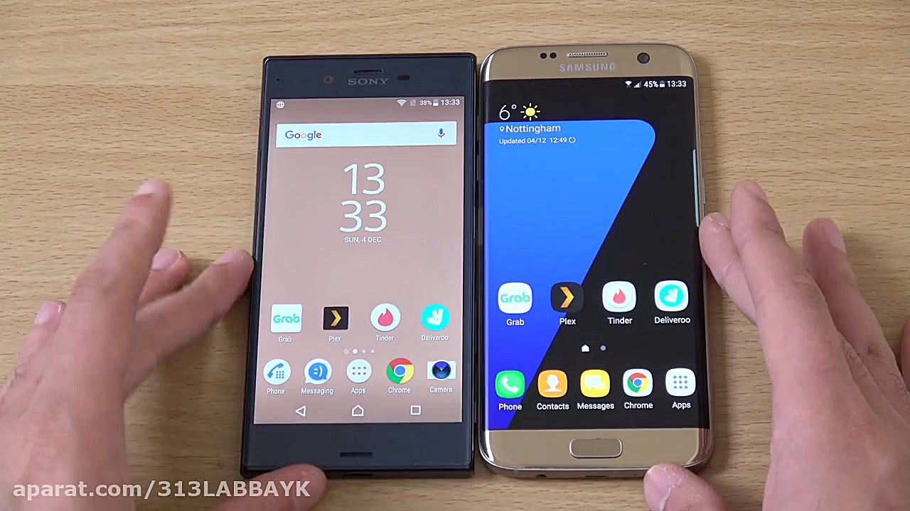 Sony Xperia XZ Official Android 7.0 Nougat vs Samsung Galaxy S7 Edge - Speed Tes یوتیوبر کله‌پوک