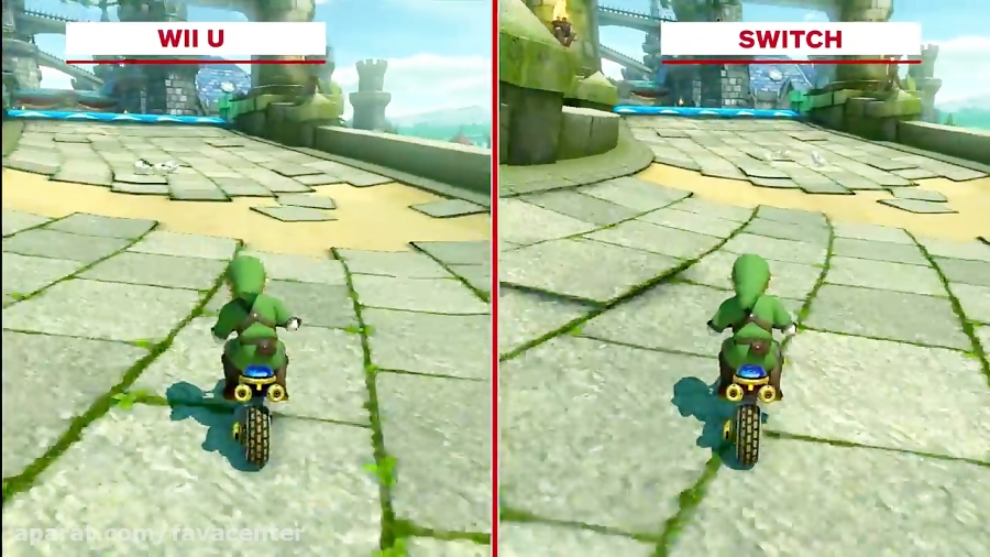 مقایسه گرافیکی بازی Mario Kart 8 در wii u و Switch