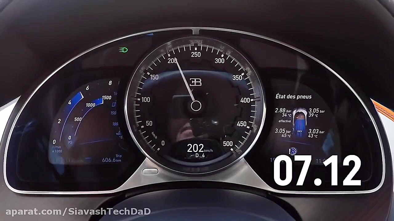 شتاب گیری بوگاتی شیرون - Bugatti Chiron بلیچینگ