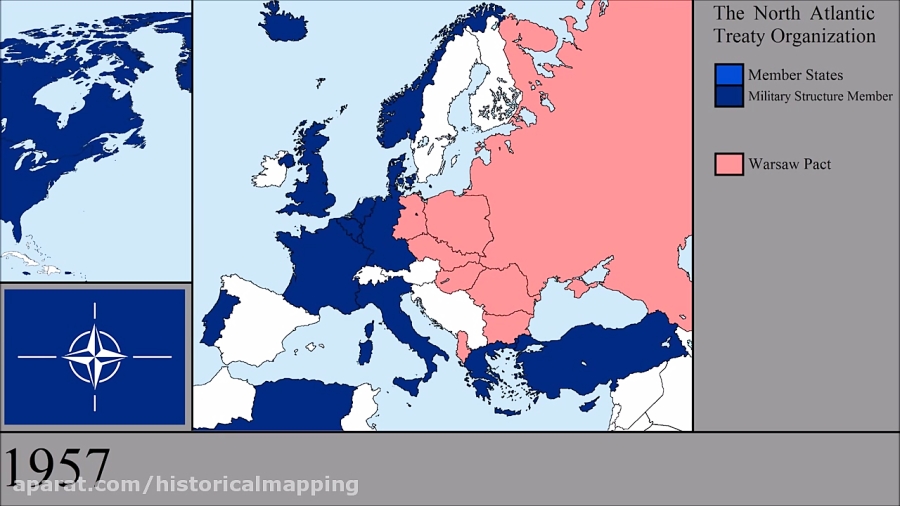 Страны нато 1950. Карта НАТО В 1949 году. Страны НАТО 1949. Расширение НАТО.