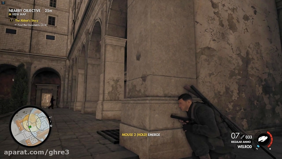 Sniper Elite 4 - Stealth/Ghost Walkthrough - Sniper Elite Mode - Part 18 "Abrunza Monastery" #4
