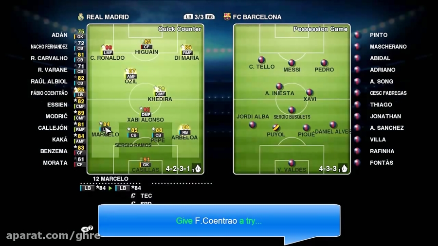 PES 2013 - Best (Real Madrid)  Gameplan / Formation  !!! (HD) Ranking Match