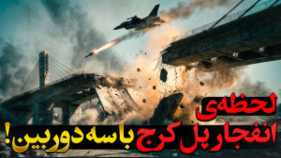 لحظه‌ی ضبط انفجار پل کرج با سه دوربین!