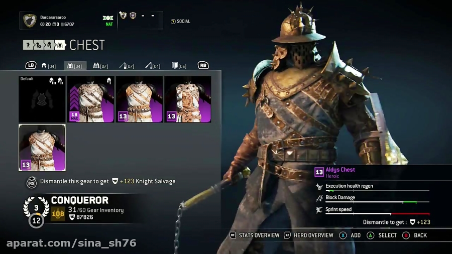For Honor - Reputation 3 Conqueror Heroic Gear