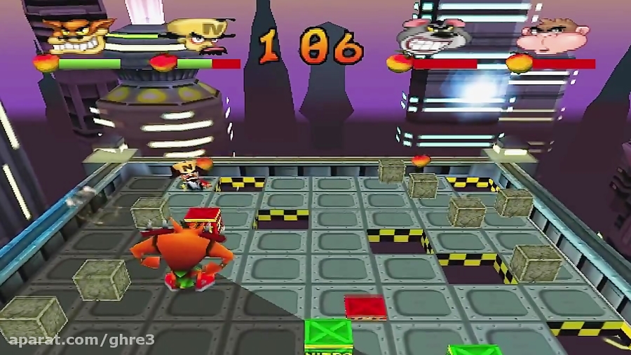 Crash Bash Walkthrough Part 7 HD 200 Warp Room 2 (Space Bash)