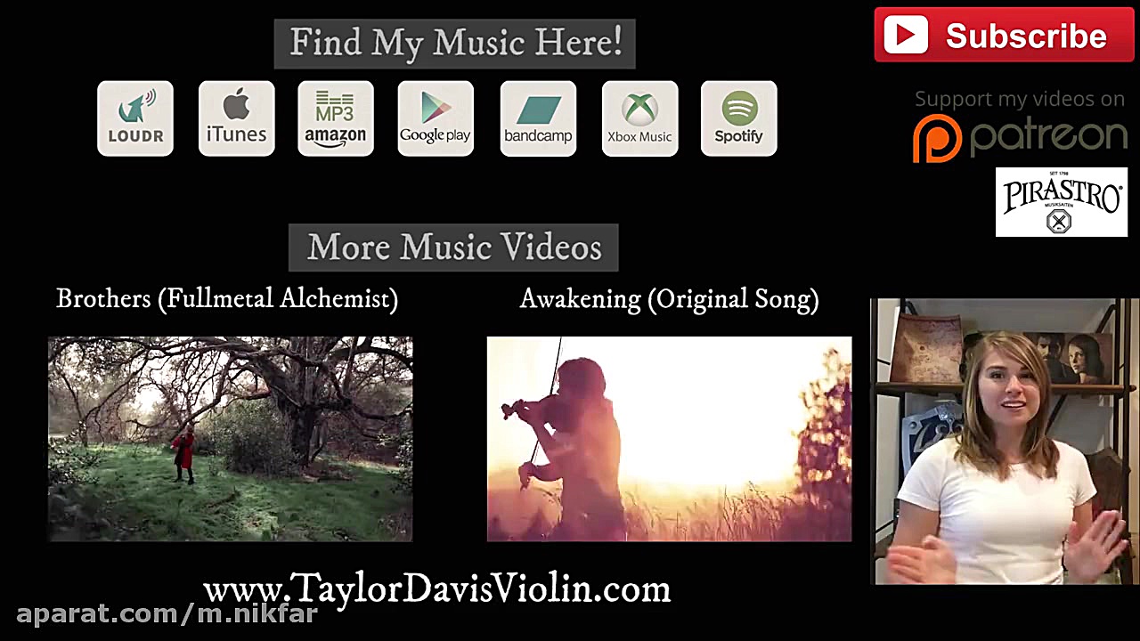 Fairy Tail Theme (Violin Cover) Taylor Davis زمان240ثانیه