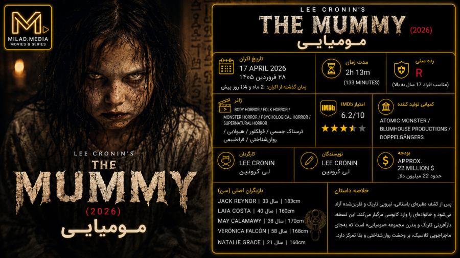 تریلر Lee Cronin's The Mummy (2026) - مومیایی