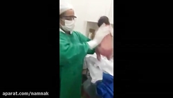 راه رفتن نوزاد در بدو تولد!!