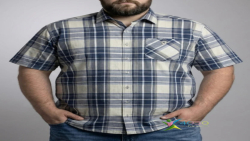 پیراهن آستین کوتاه چهارخونه سایز بزرگ مردانه 4030