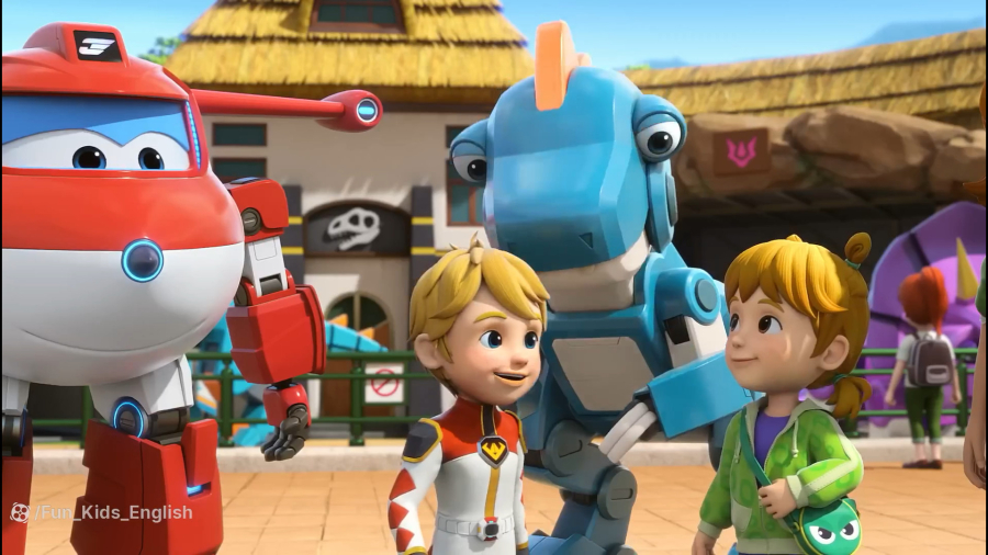 آموزش زبان انگلیسی به کودکان- Super Wings Superwings | S9 | Dino Egg Hunt Hoopla | Ep.1