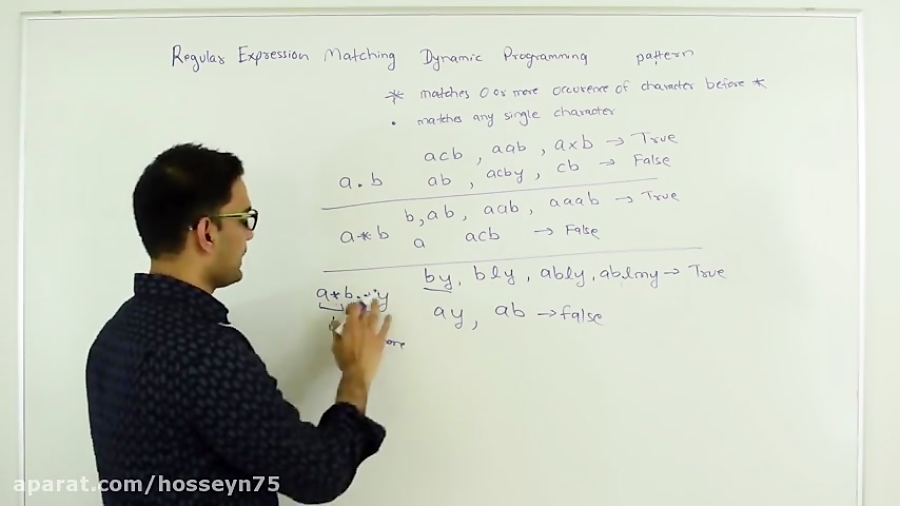 Regular Expression Dynamic Programming