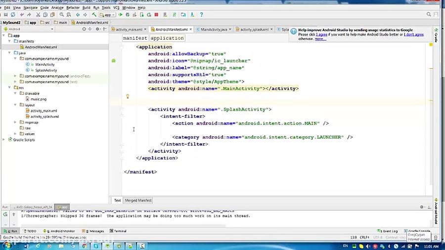Lesson 12 - How to create Splash Screen (Activity) in Android Studio