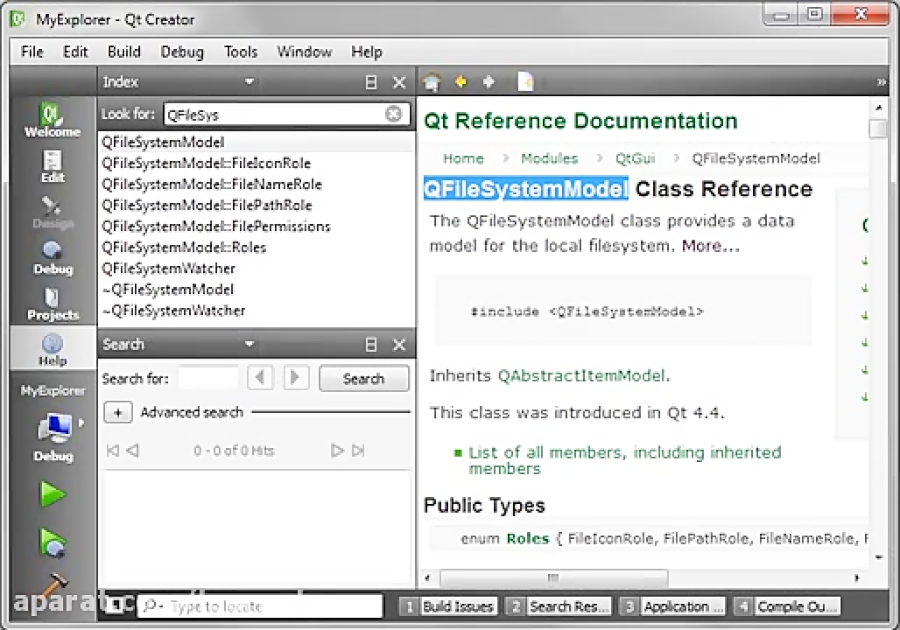 QFileSystemModel a simple file explorer exampleinQt