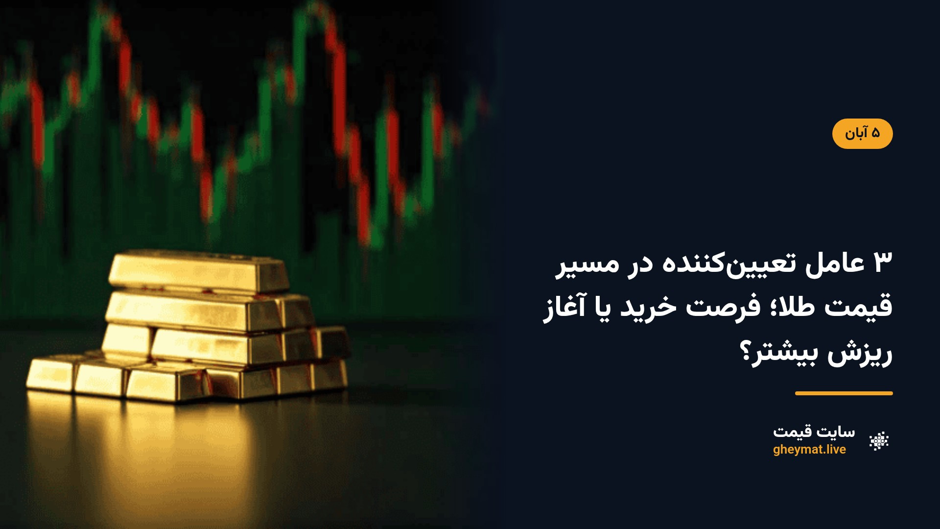 ۳ عامل تعیین‌کننده در مسیر قیمت طلا؛ فرصت خرید یا آغاز ریزش بیشتر؟