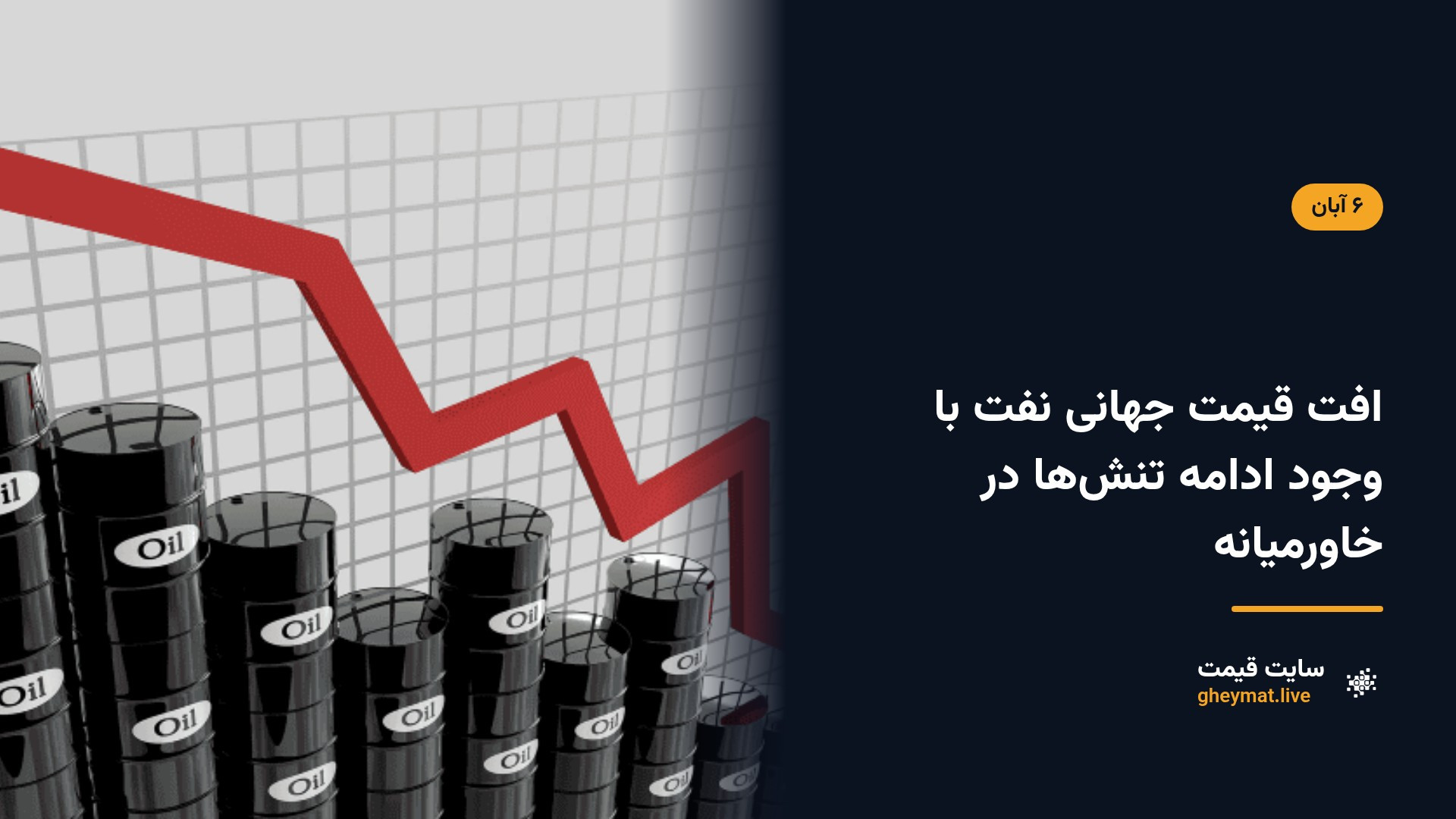 افت قیمت جهانی نفت با وجود ادامه تنش‌ها در خاورمیانه