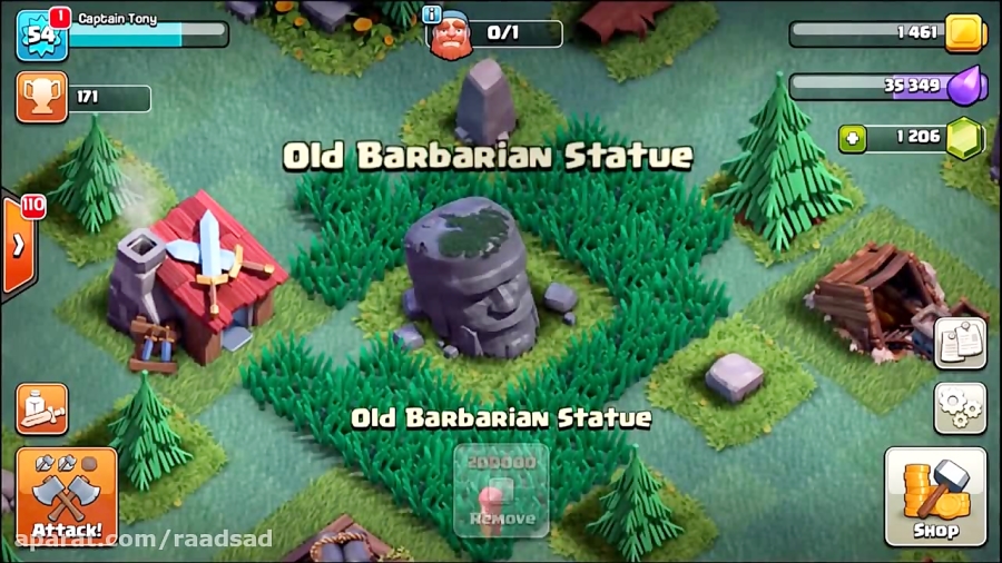 WHAT HAPPENS IF YOU REMOVE THE BARBARIAN STATUE IN CLASH OF CLANS