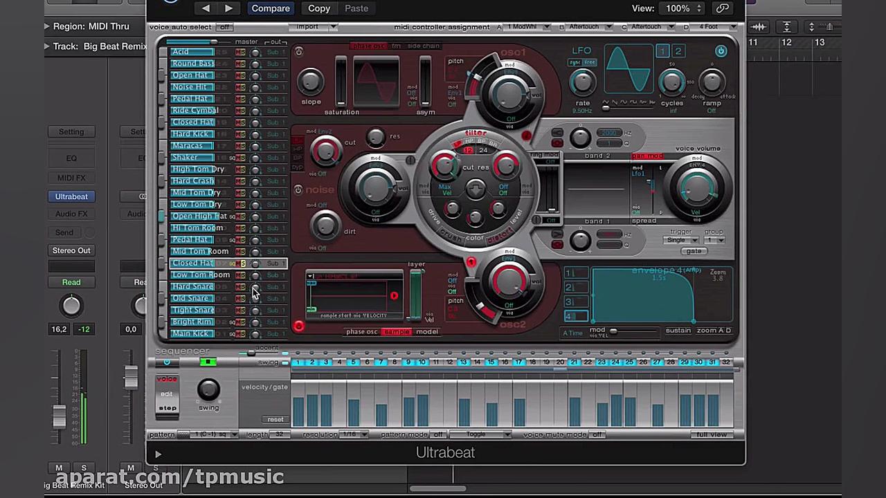 Step Sequencing with Ultrabeat in Logic Pro X شبنم قلی‌خانی