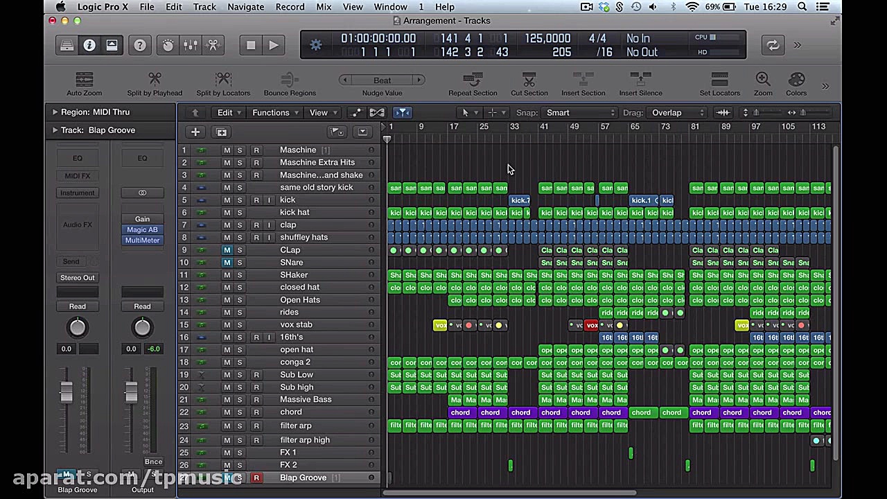 Logic Pro X tutorial - Set Locators by Region, Events, Marquee (Quick Tips) سیتوژنتیک مولکولی